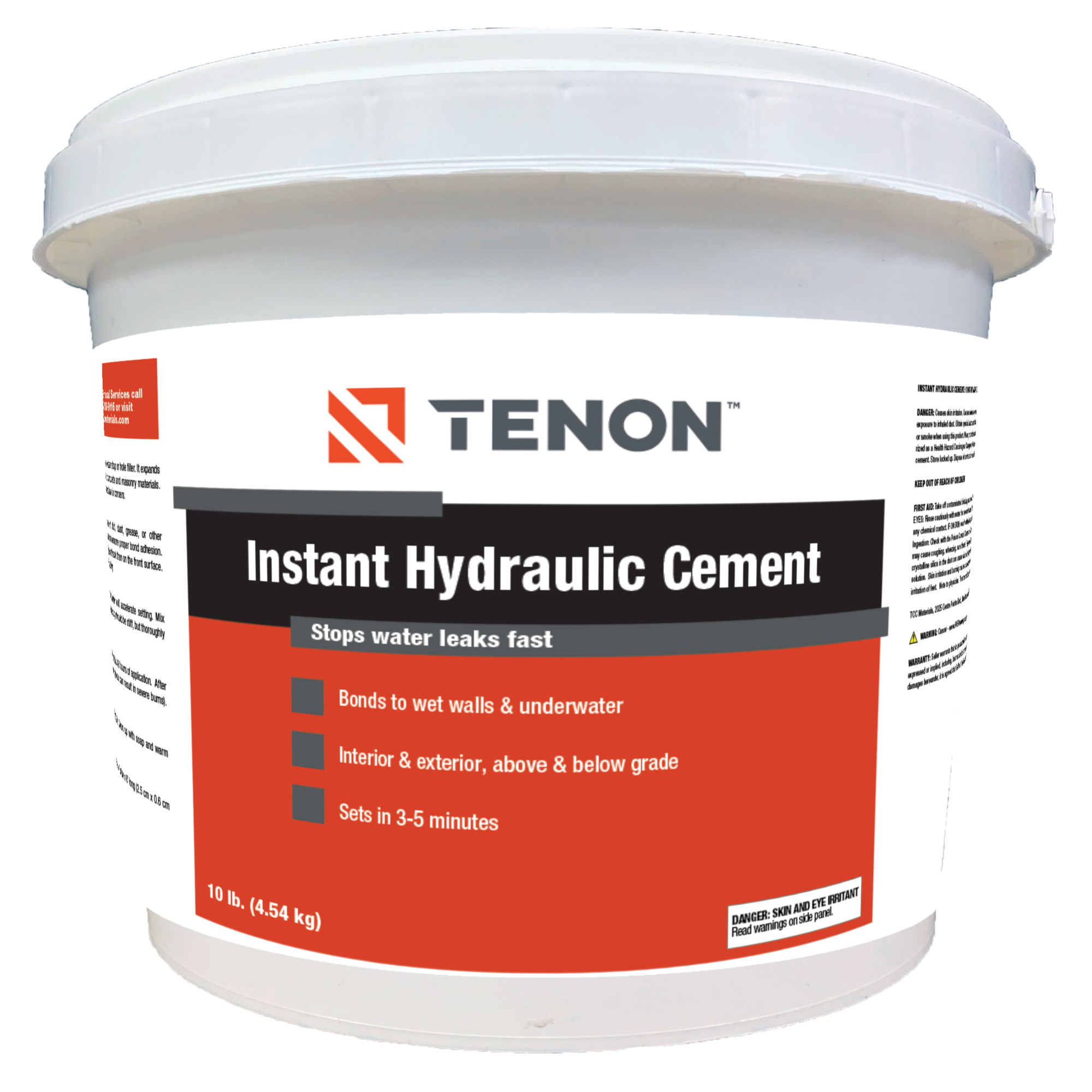 Tenon Instant Hydraulic Cement, 10 Lbs., Model #129950